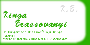 kinga brassovanyi business card